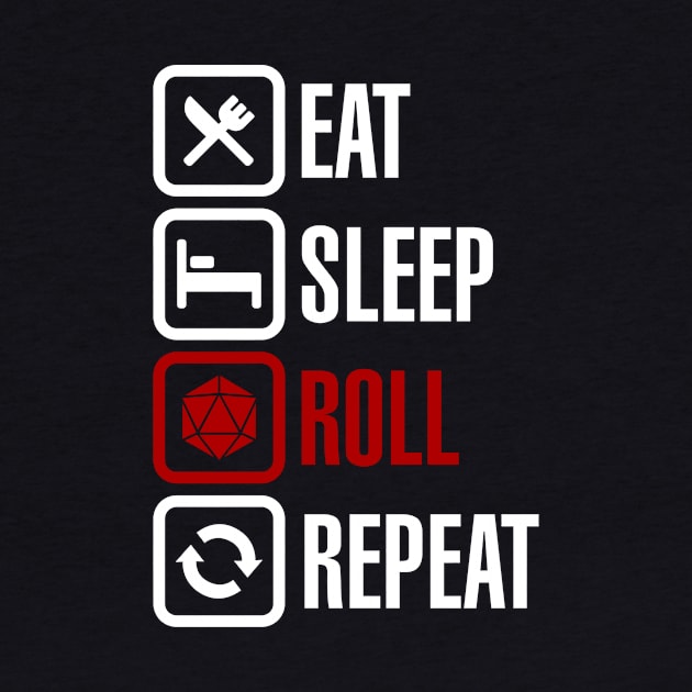 Eat Sleep Roll Repeat (Dark) by farfuture